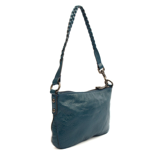 Mulberry Shoulder Bag Daria Pouch in Blue, Leather — Side View