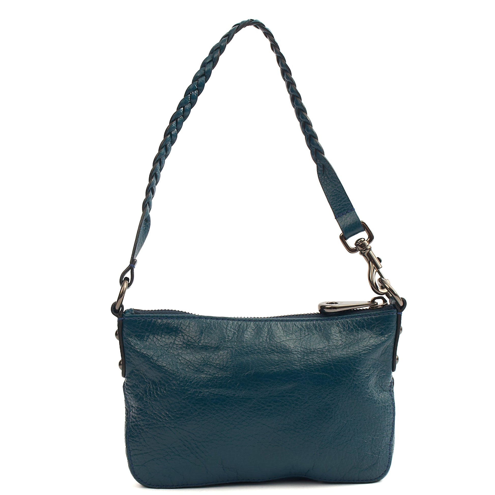 Mulberry Shoulder Bag Daria Pouch in Blue, Leather — Back View