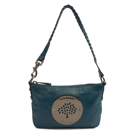 Mulberry Shoulder Bag Daria Pouch in Blue, Leather — Front View