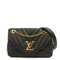 Louis Vuitton Shoulder Bag New Wave PM Chain Bag  in Black, Leather — Front View