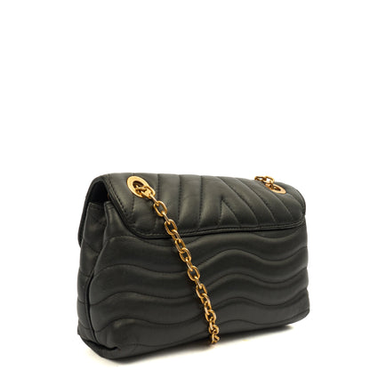 Louis Vuitton Shoulder Bag New Wave PM Chain Bag  in Black, Leather — Back View
