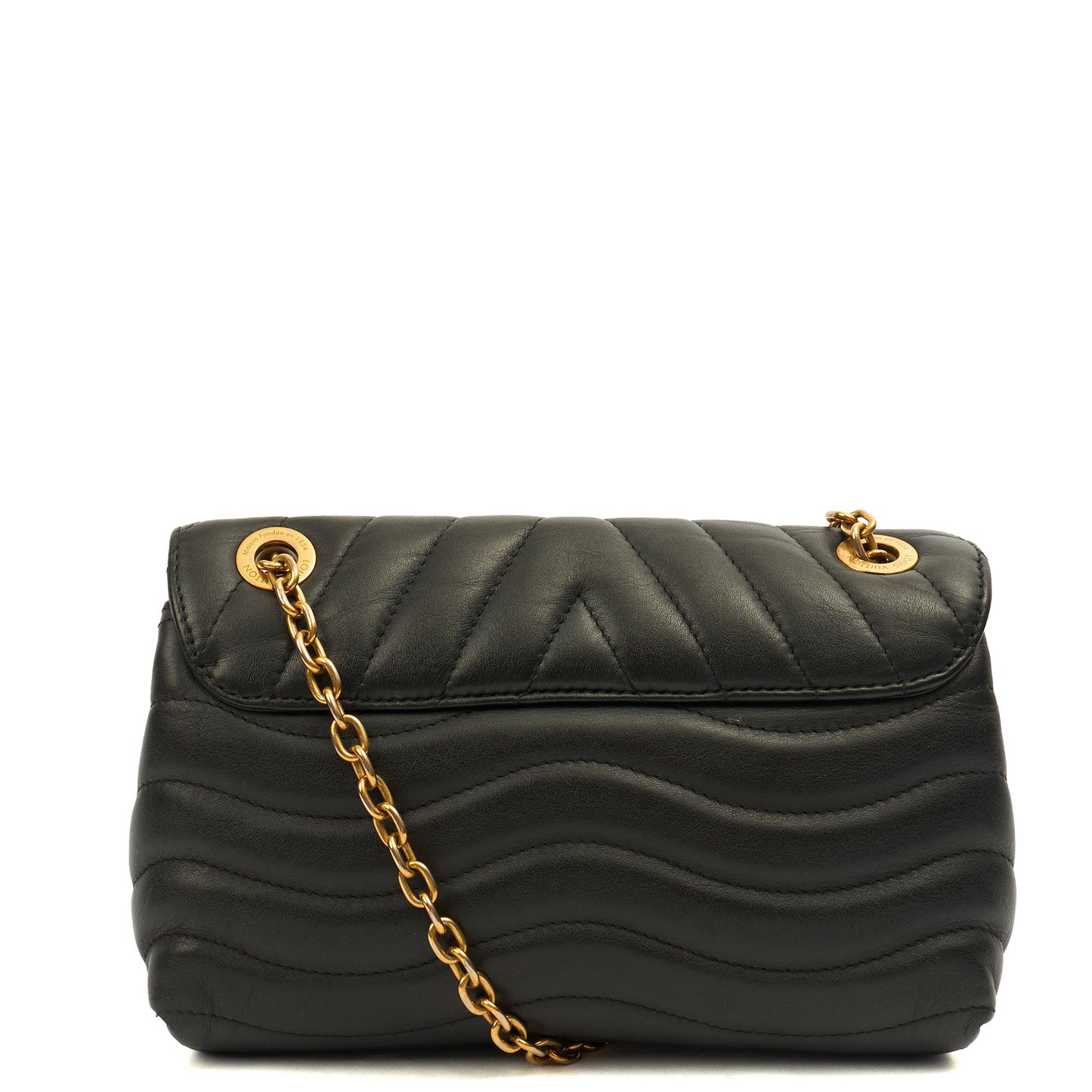 Louis Vuitton Shoulder Bag New Wave PM Chain Bag  in Black, Leather — Top View