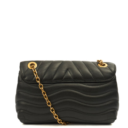 Louis Vuitton Shoulder Bag New Wave PM Chain Bag  in Black, Leather — Top View