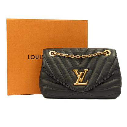 Louis Vuitton Shoulder Bag New Wave PM Chain Bag  in Black, Leather — Side View