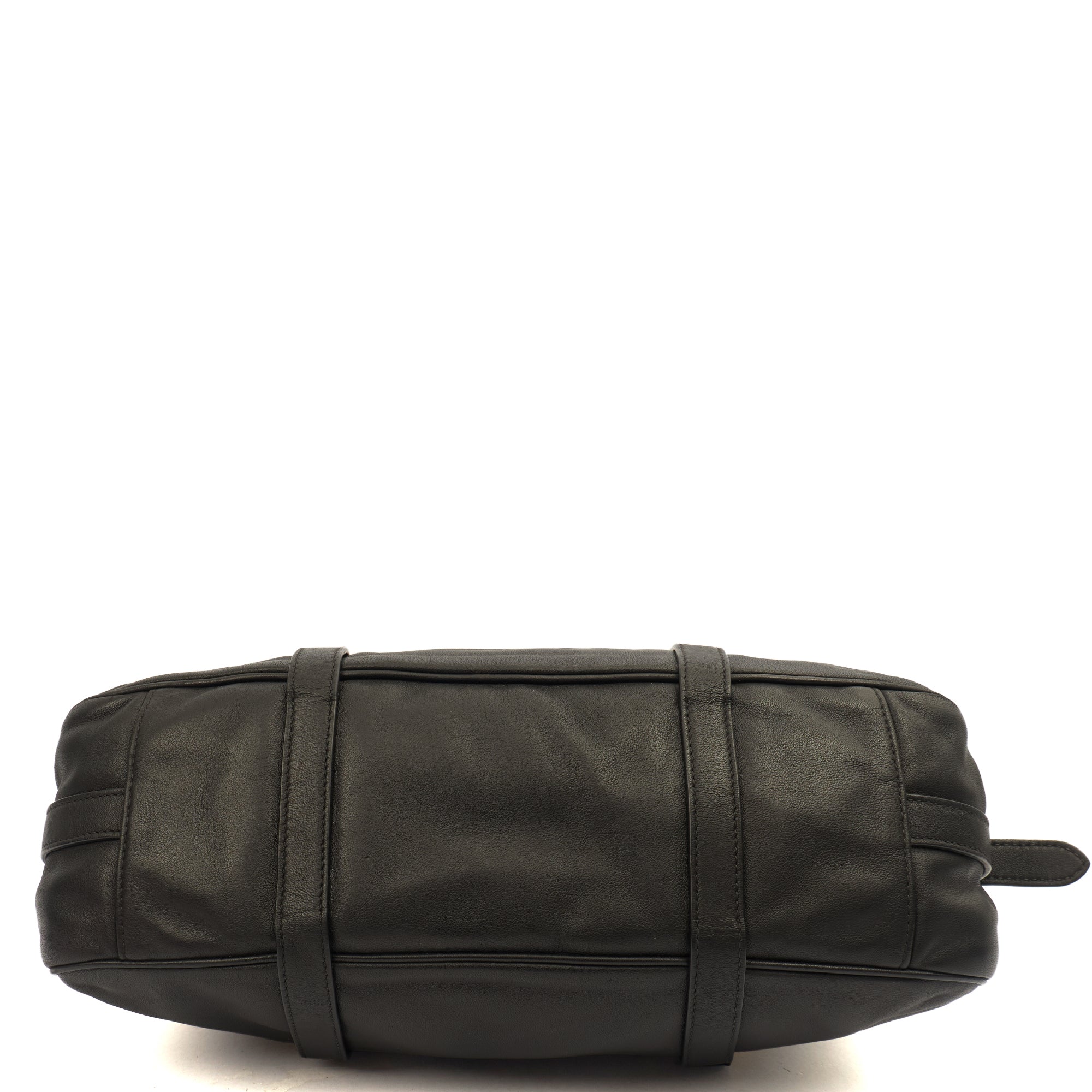 Prada Cross Body Shoulder Bag in Black, Leather — Detail View