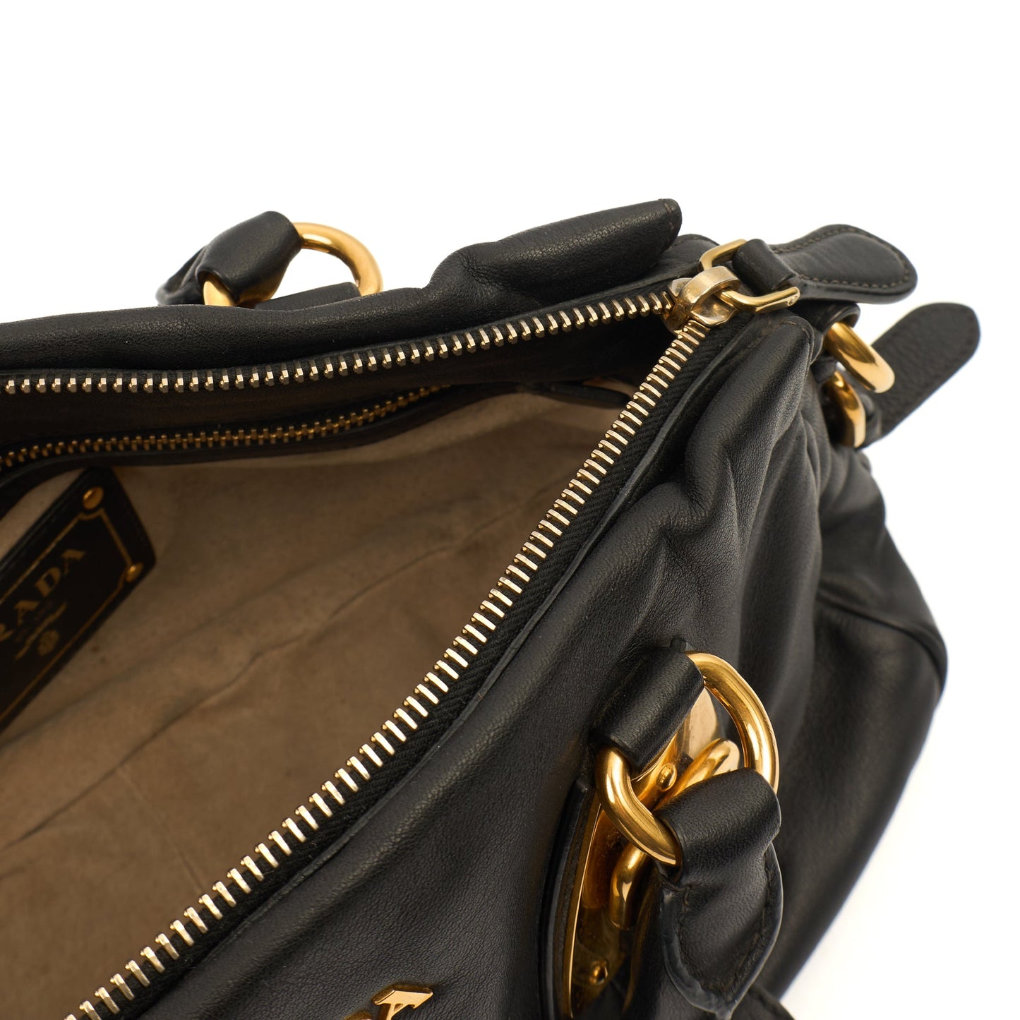 Prada Cross Body Shoulder Bag in Black, Leather — Lifestyle View
