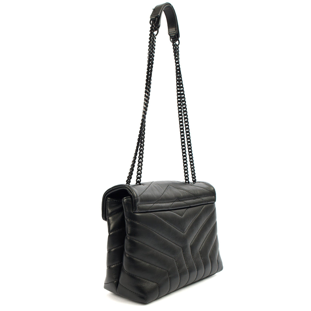 Saint Laurent Cross Body Lou Lou - Small in Black, Leather — Alternate View 18