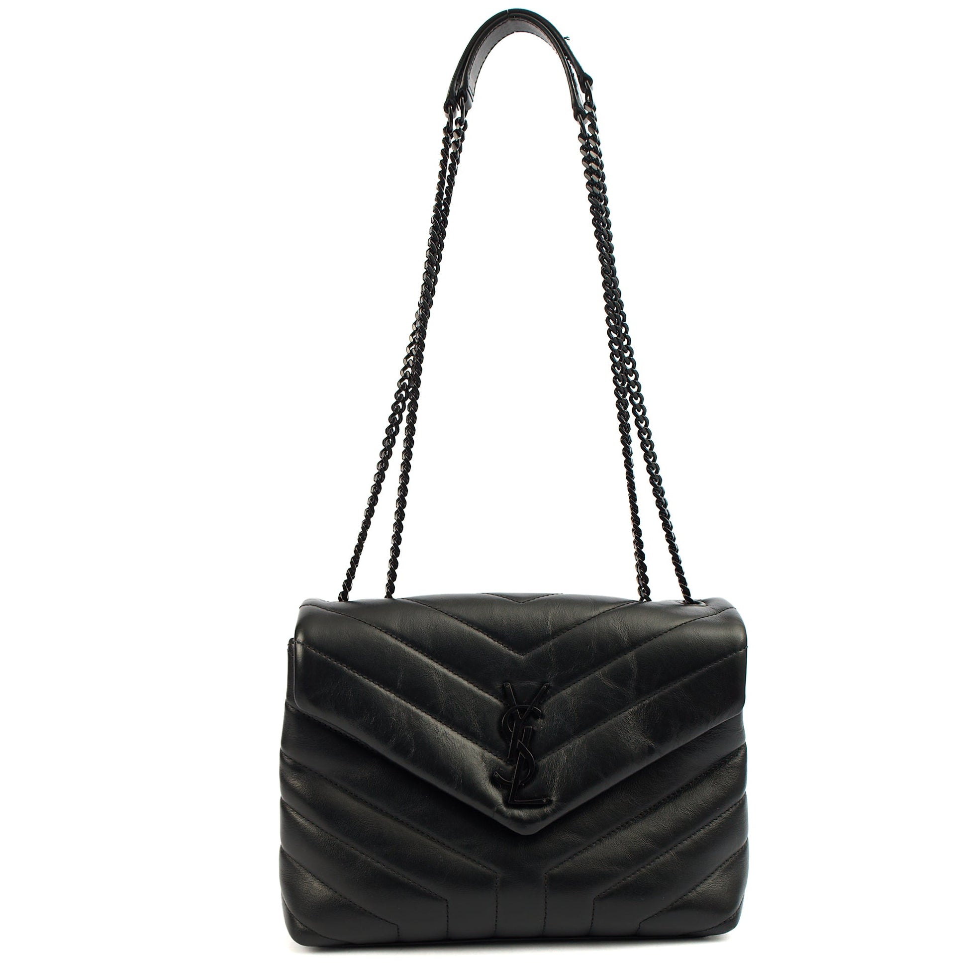 Saint Laurent Cross Body Lou Lou - Small in Black, Leather — Alternate View 10