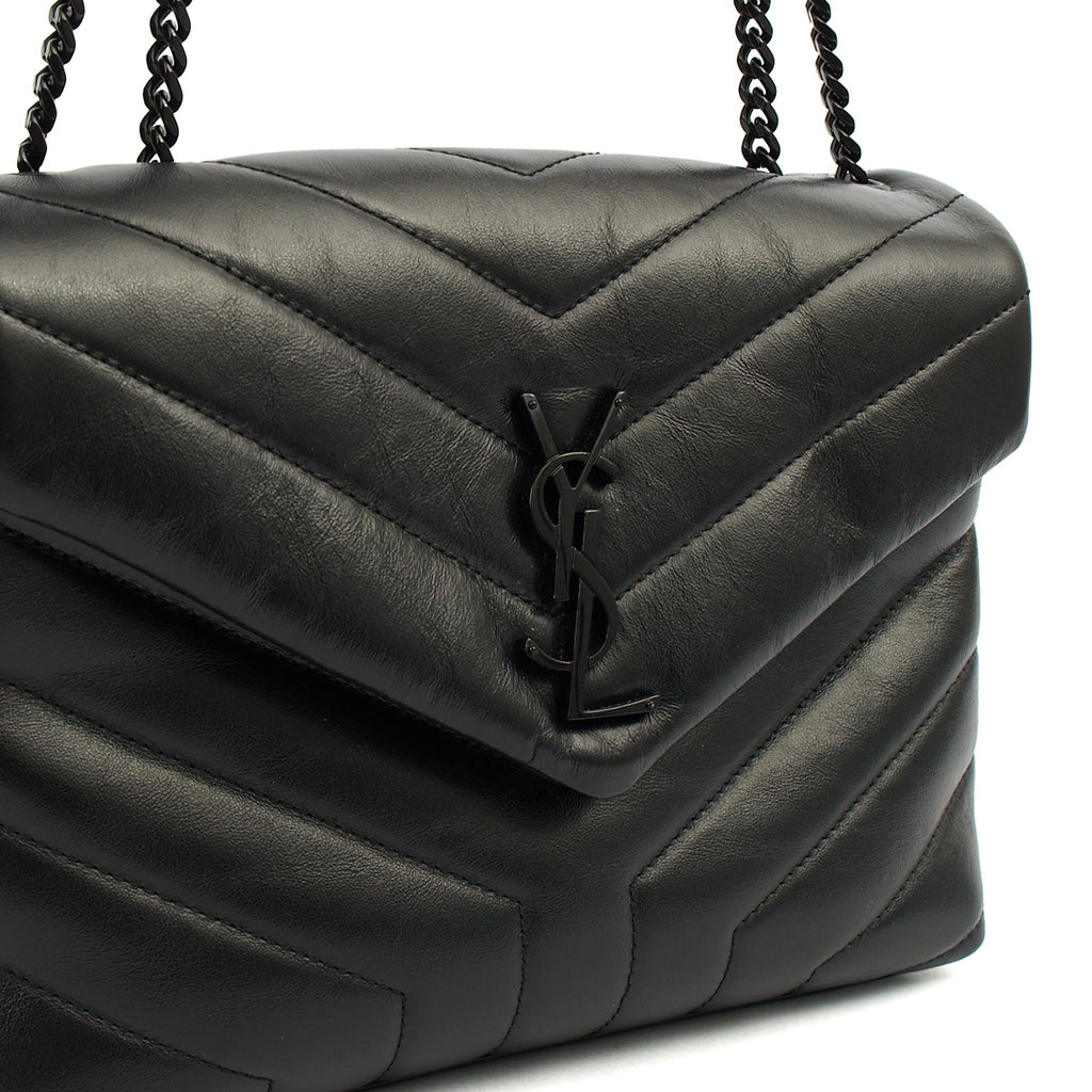Saint Laurent Cross Body Lou Lou - Small in Black, Leather — Side View