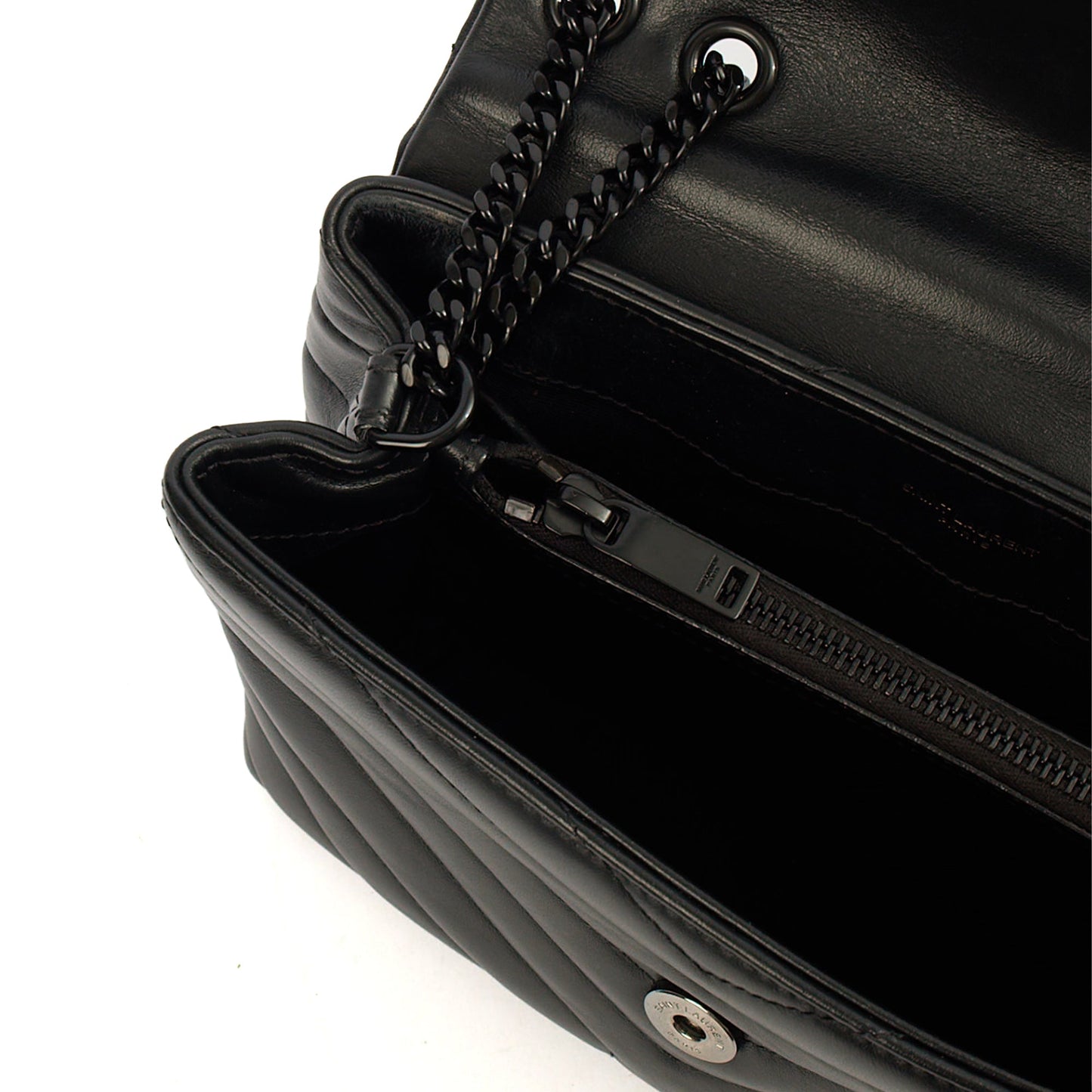 Saint Laurent Cross Body Lou Lou - Small in Black, Leather — Alternate View 14