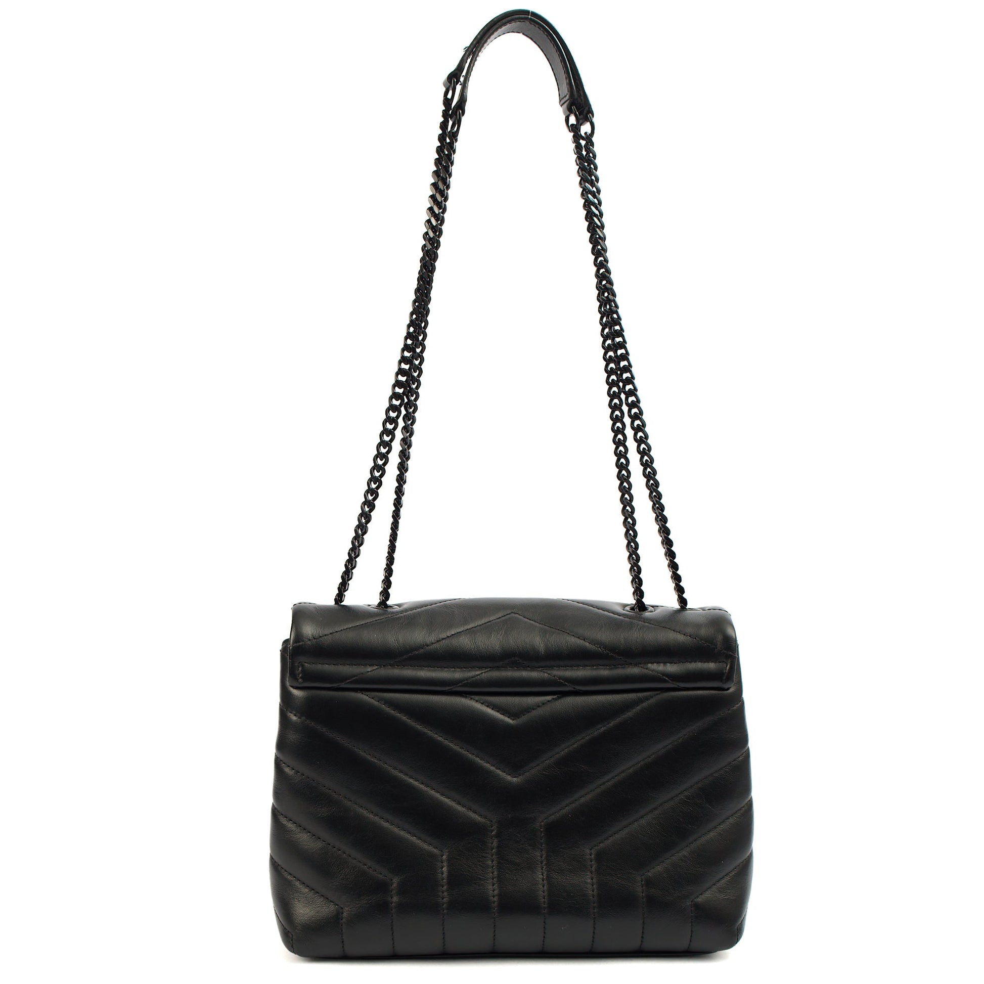 Saint Laurent Cross Body Lou Lou - Small in Black, Leather — Detail View