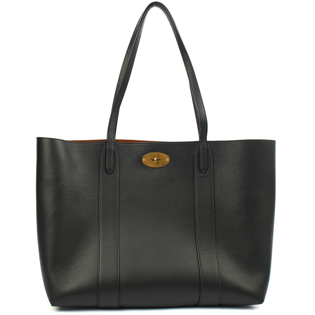 Mulberry Tote Bayswater Tote in Black, Leather — Front View