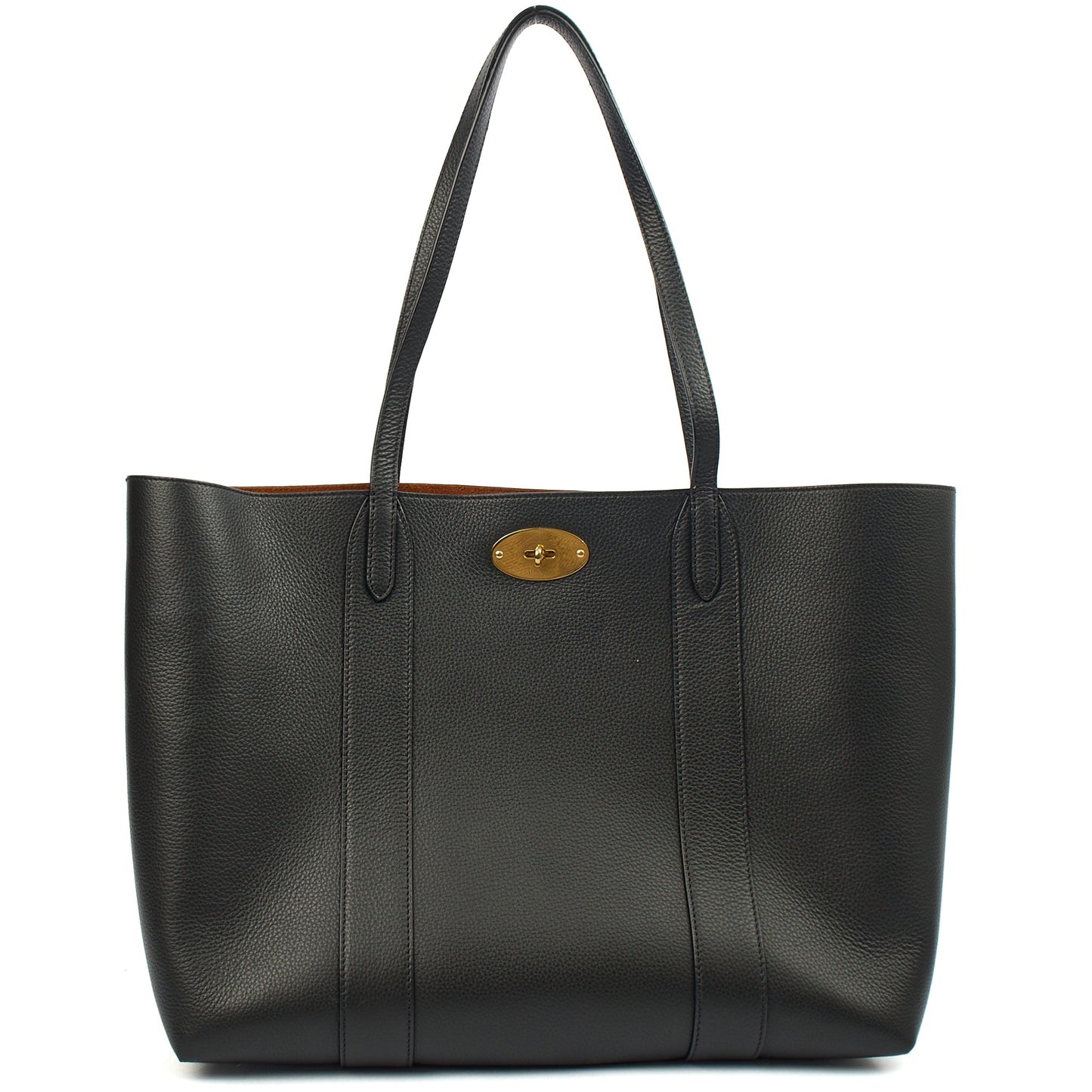 Mulberry Tote Bayswater Tote in Black, Leather — Front View