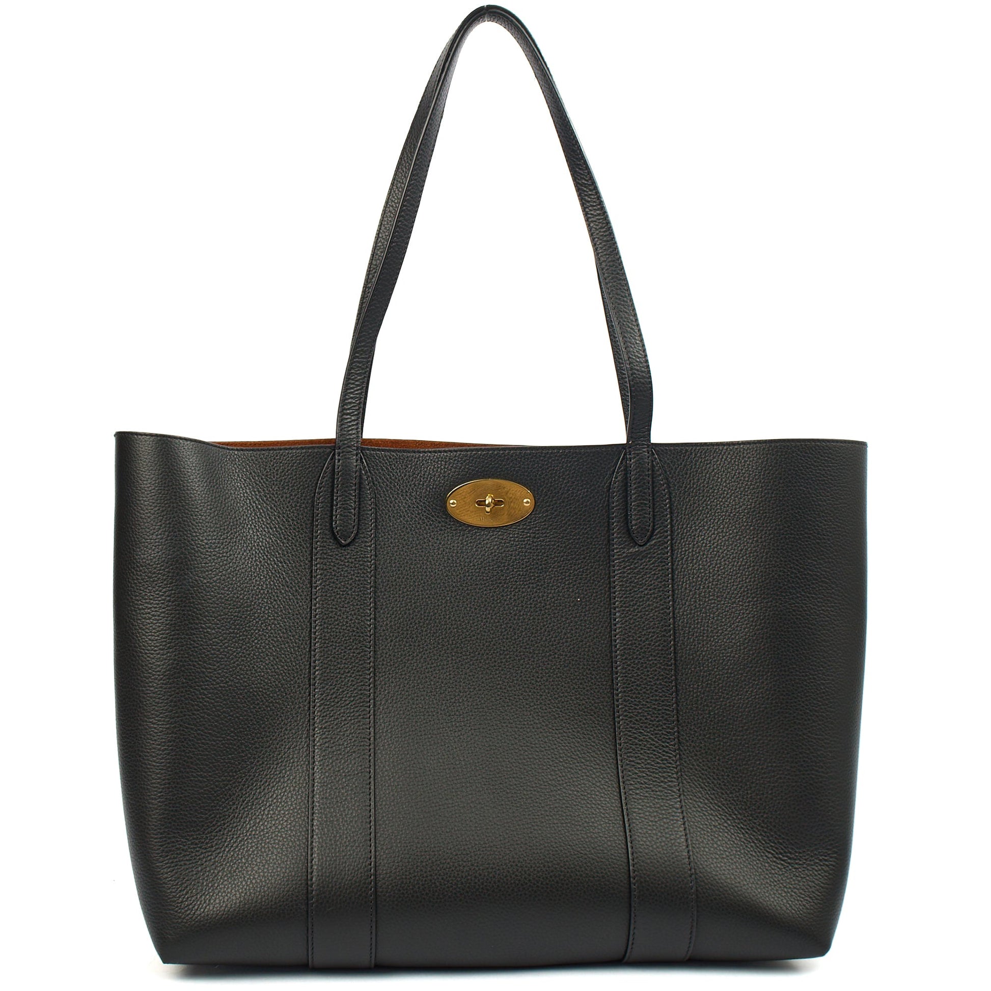 Mulberry Tote Bayswater Tote in Black, Leather — Front View