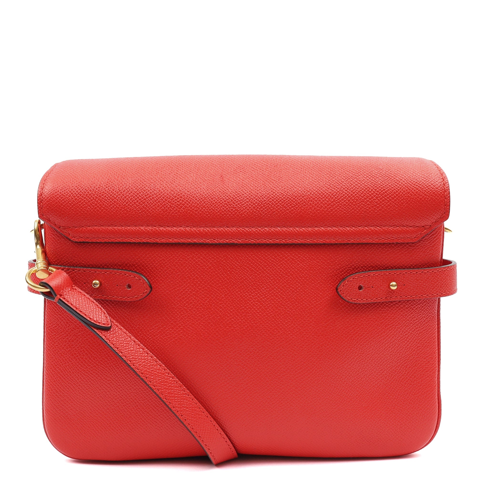 Mulberry Cross Body Belted Bayswater Satchel  in Scarlett, Calfskin Leather — Back View