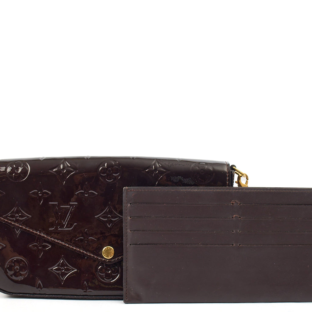 Louis Vuitton Cross Body Felicie Pochette in Amarante, Vernis — Alternate View 7