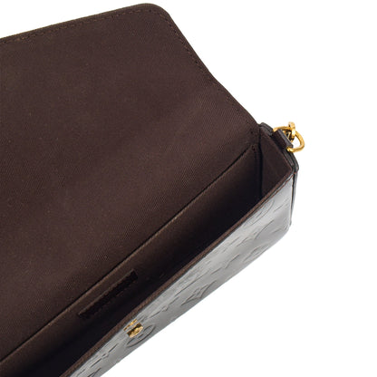 Louis Vuitton Cross Body Felicie Pochette in Amarante, Vernis — Alternate View 8