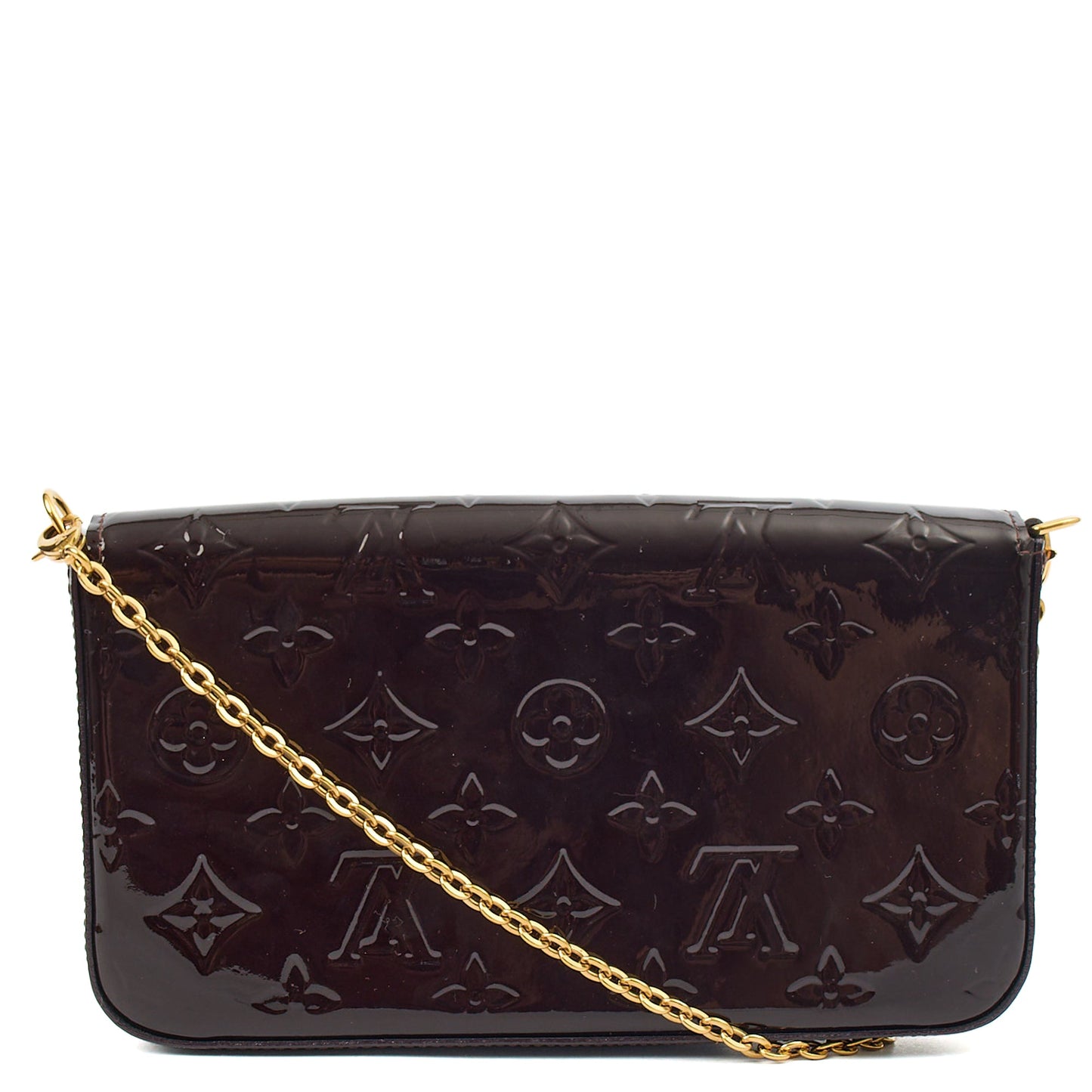 Louis Vuitton Cross Body Felicie Pochette in Amarante, Vernis — Alternate View 12