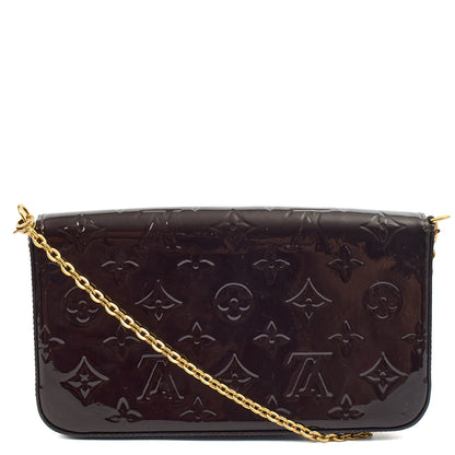 Louis Vuitton Cross Body Felicie Pochette in Amarante, Vernis — Alternate View 12