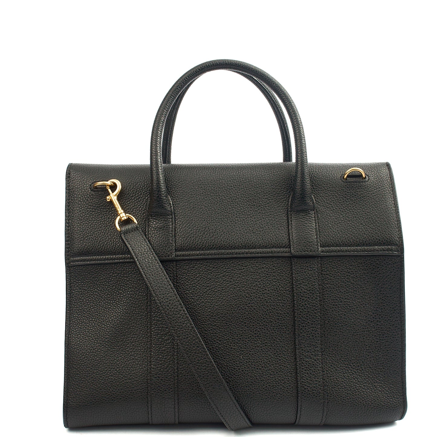 Mulberry Tote Bayswater with Strap in Black, Calfskin Leather — Alternate View 9