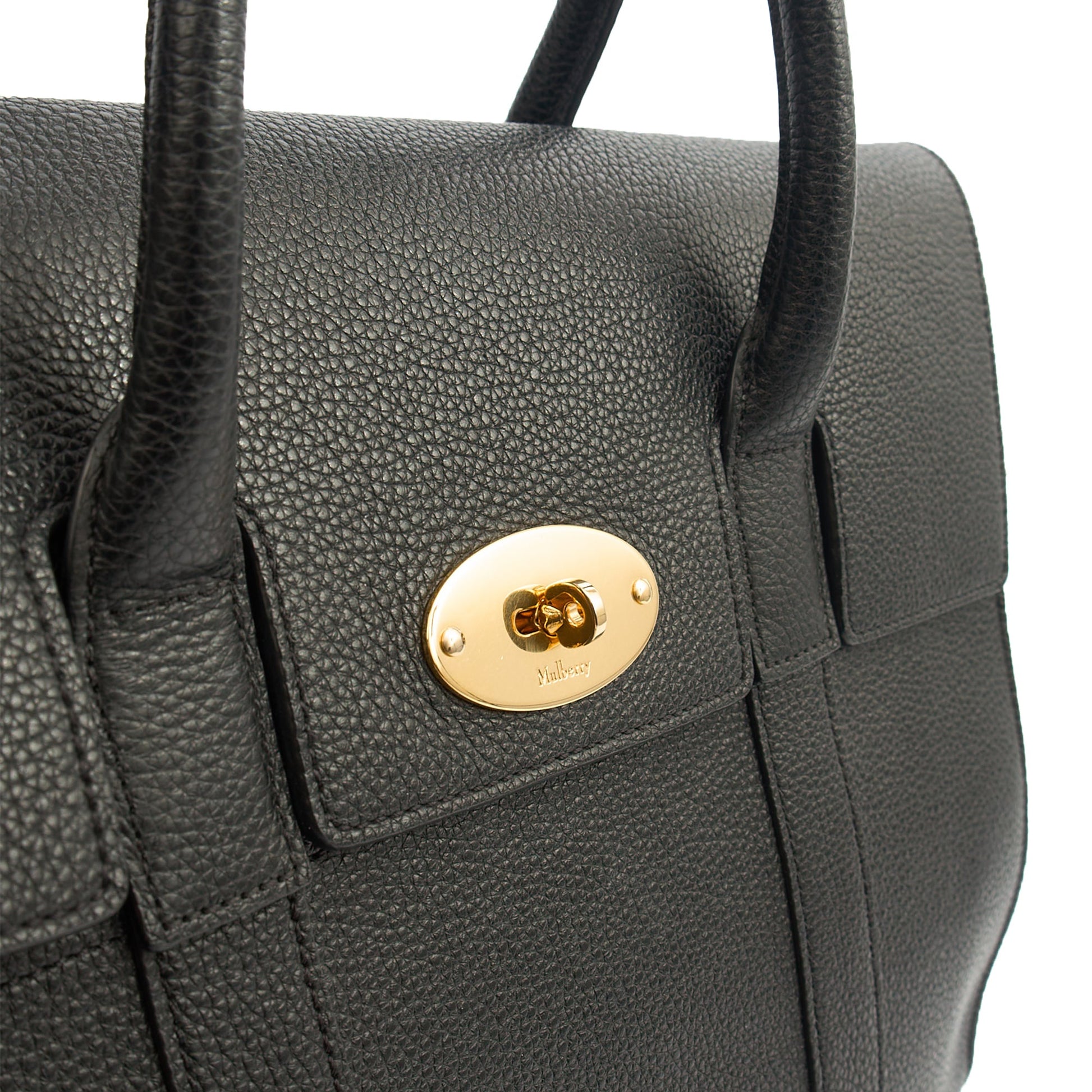 Mulberry Tote Bayswater with Strap in Black, Calfskin Leather — Alternate View 12