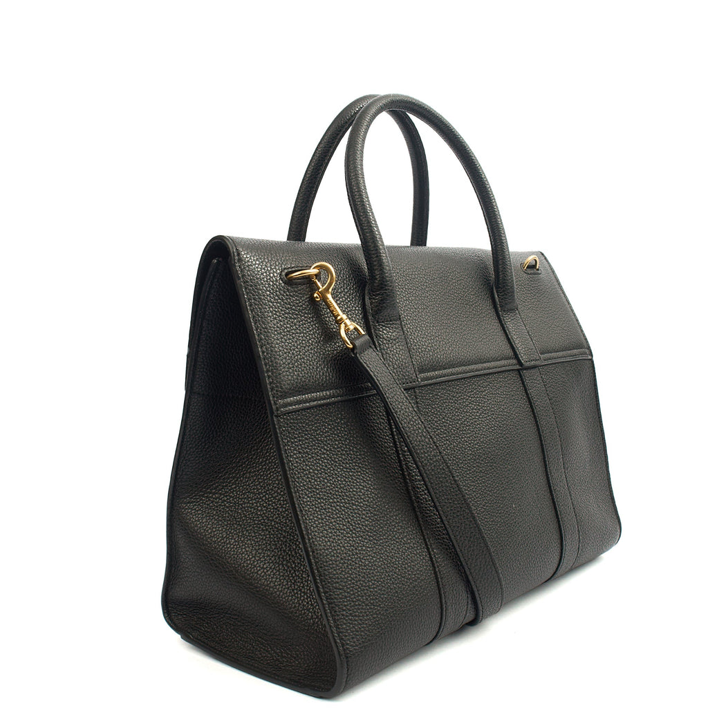 Mulberry Tote Bayswater with Strap in Black, Calfskin Leather — Alternate View 14