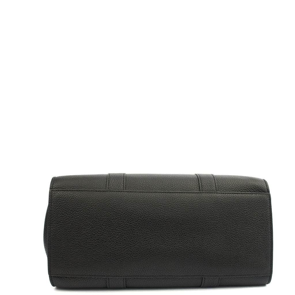 Mulberry Tote Bayswater with Strap in Black, Calfskin Leather — Top View