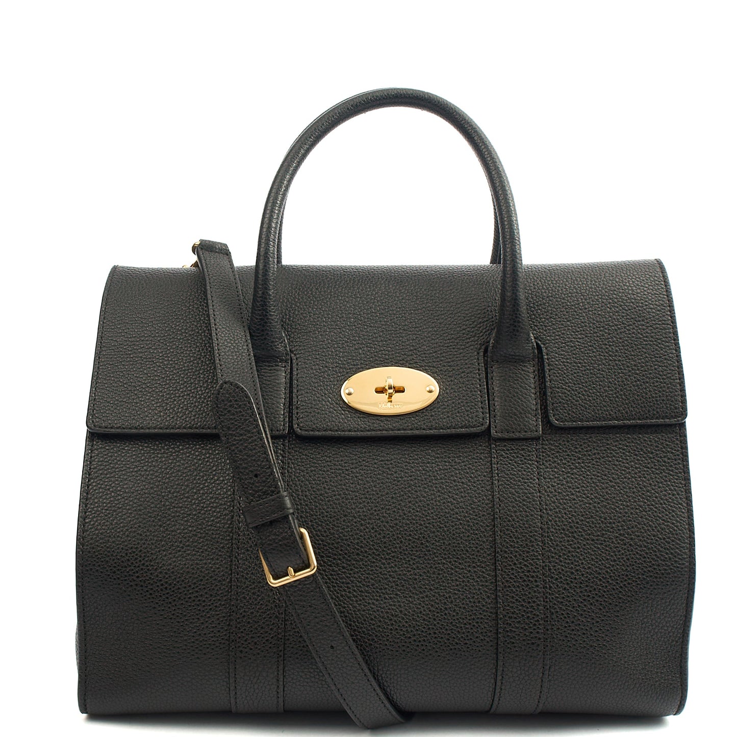 Mulberry Tote Bayswater with Strap in Black, Calfskin Leather — Alternate View 13