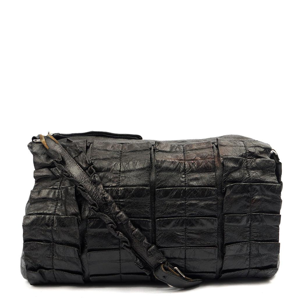 Miu Miu Tote Shoulder Bag in Black, Leather — Front View