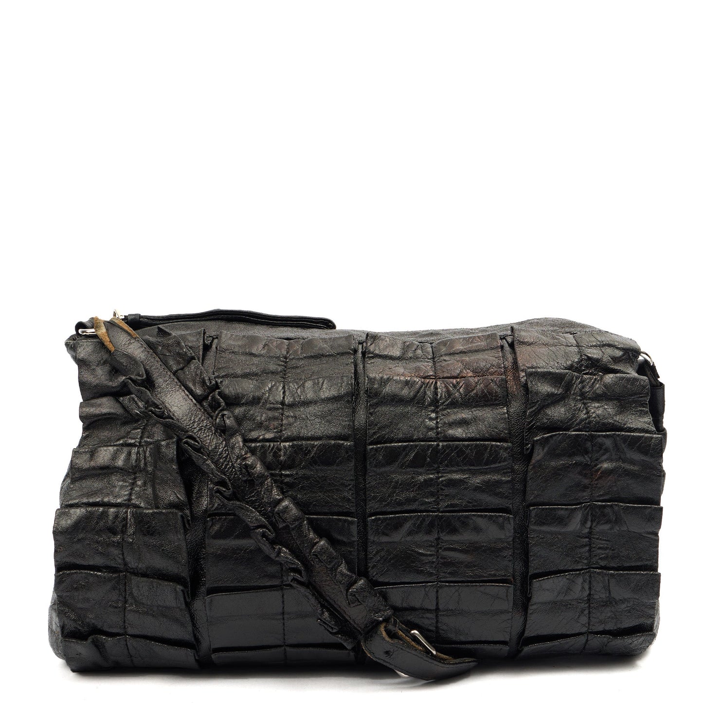 Miu Miu Tote Shoulder Bag in Black, Leather — Front View