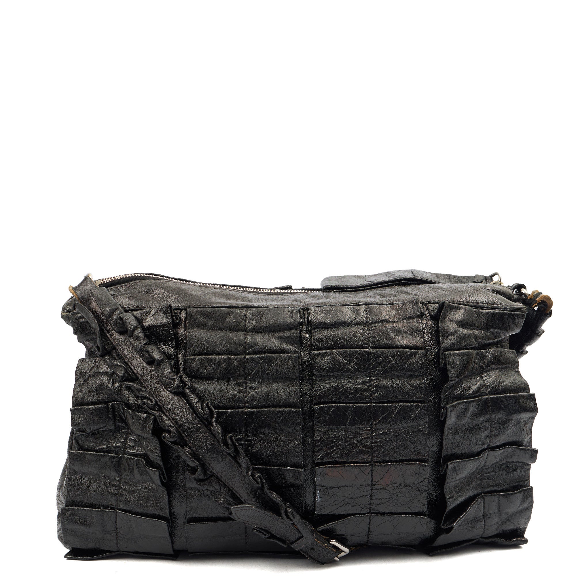 Miu Miu Tote Shoulder Bag in Black, Leather — Top View
