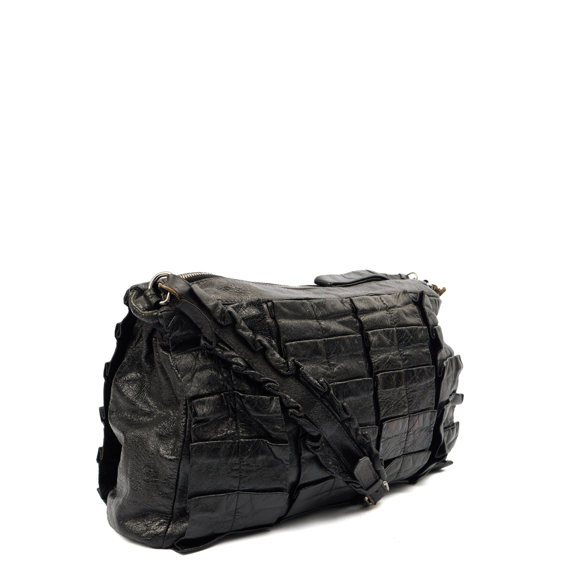 Miu Miu Tote Shoulder Bag in Black, Leather — Back View