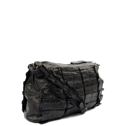 Miu Miu Tote Shoulder Bag in Black, Leather — Back View