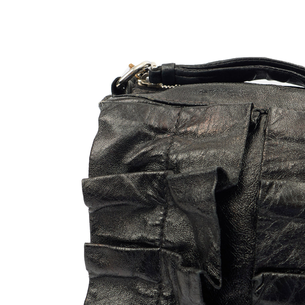 Miu Miu Tote Shoulder Bag in Black, Leather — Lifestyle View