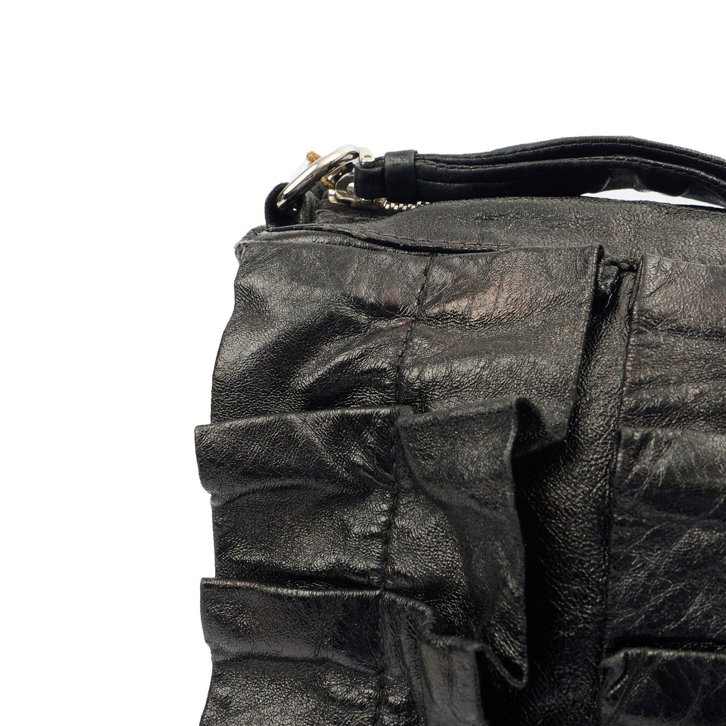 Miu Miu Tote Shoulder Bag in Black, Leather — Lifestyle View