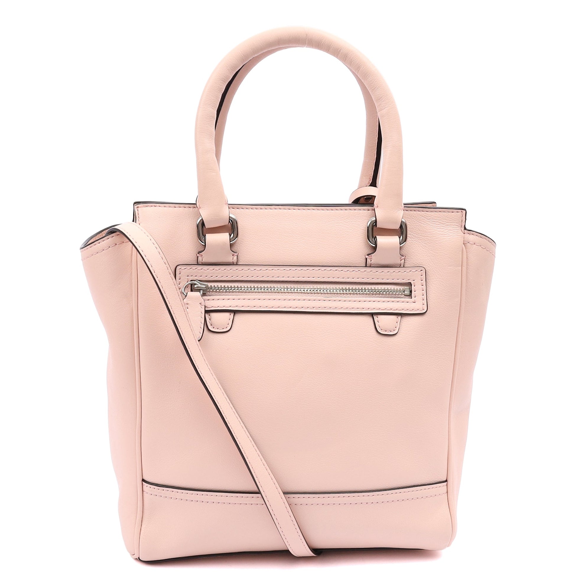 Coach Tote Legacy Shoulder Bag in Pink, Leather — Back View