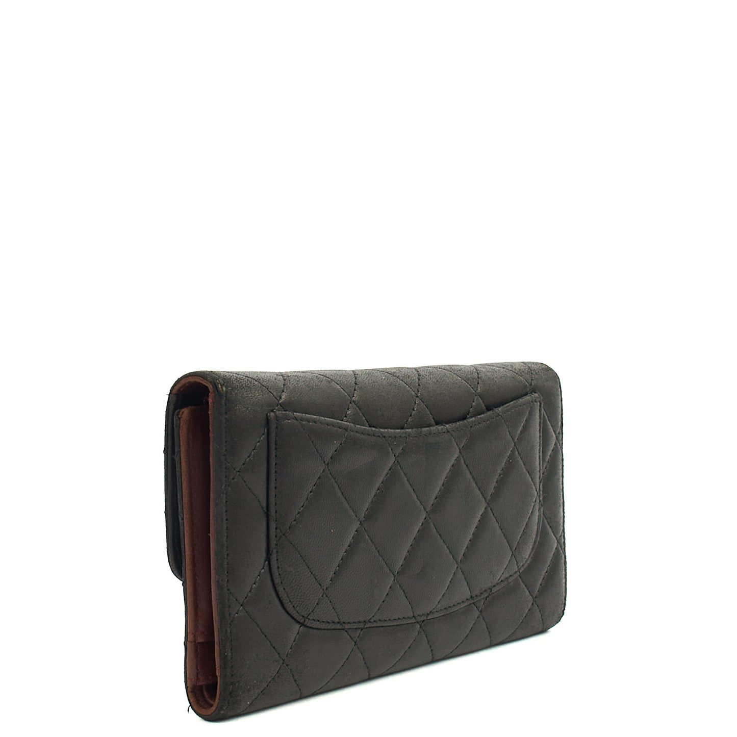 Chanel Purse Classic Long Flap Wallet in Black, Lambskin Leather — Alternate View 13