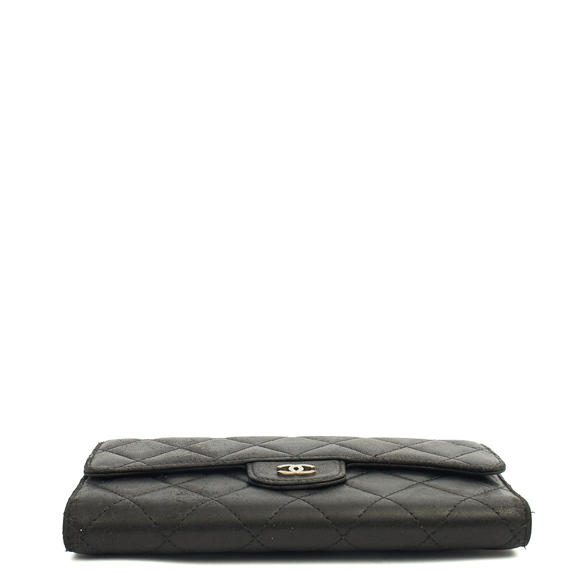 Chanel Purse Classic Long Flap Wallet in Black, Lambskin Leather — Alternate View 25