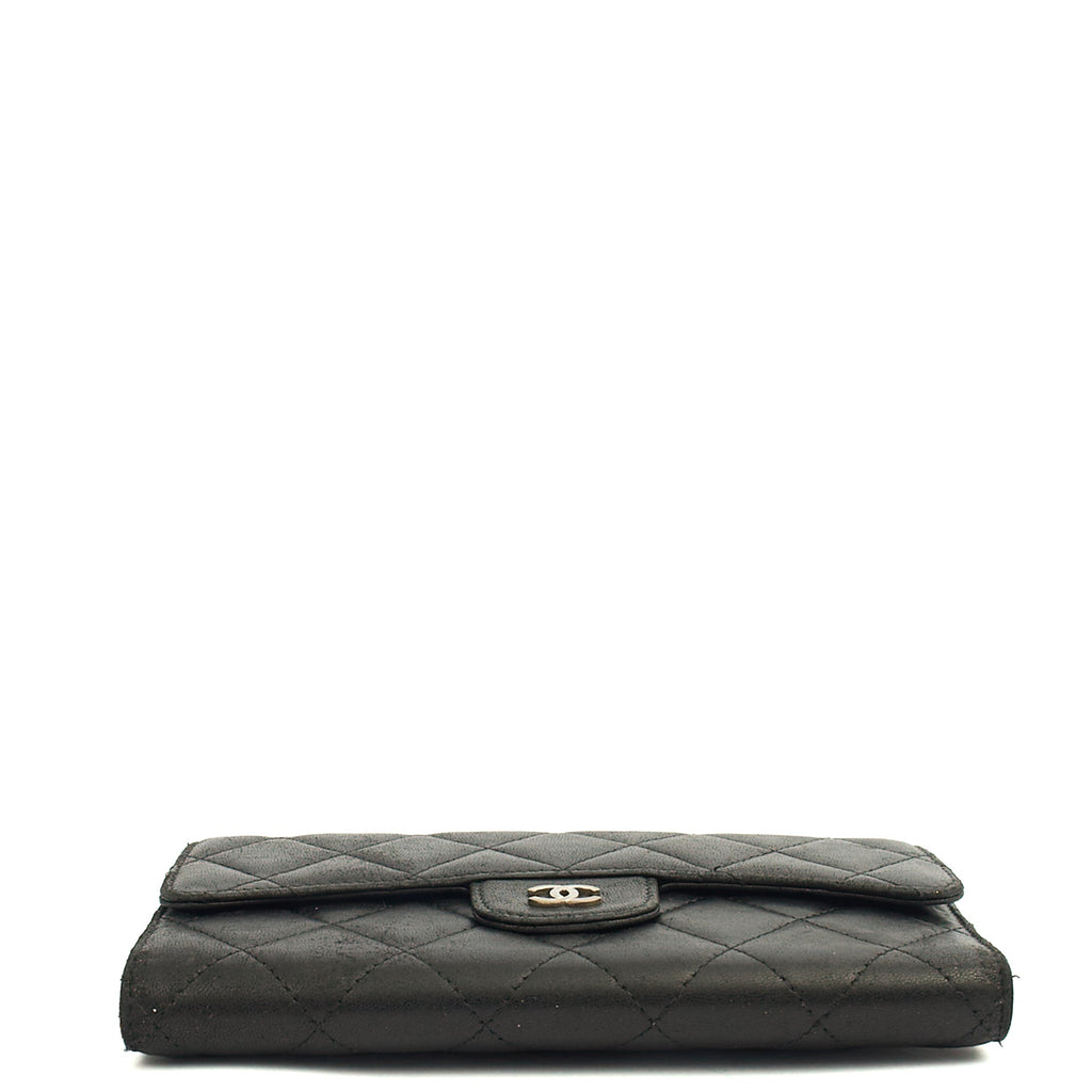 Chanel Purse Classic Long Flap Wallet in Black, Lambskin Leather — Alternate View 15