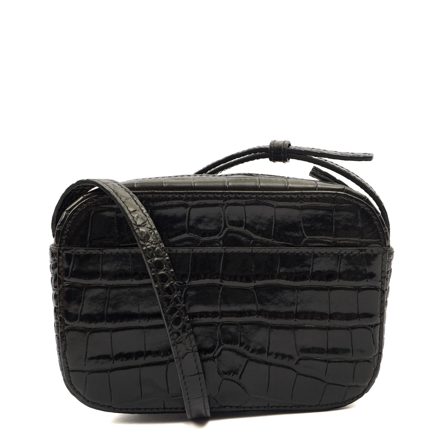 Balenciaga Cross Body Everyday Camera Bag - XS in Black, Exotic Effect Leather — Alternate View 9