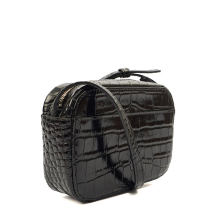 Balenciaga Cross Body Everyday Camera Bag - XS in Black, Exotic Effect Leather — Alternate View 8