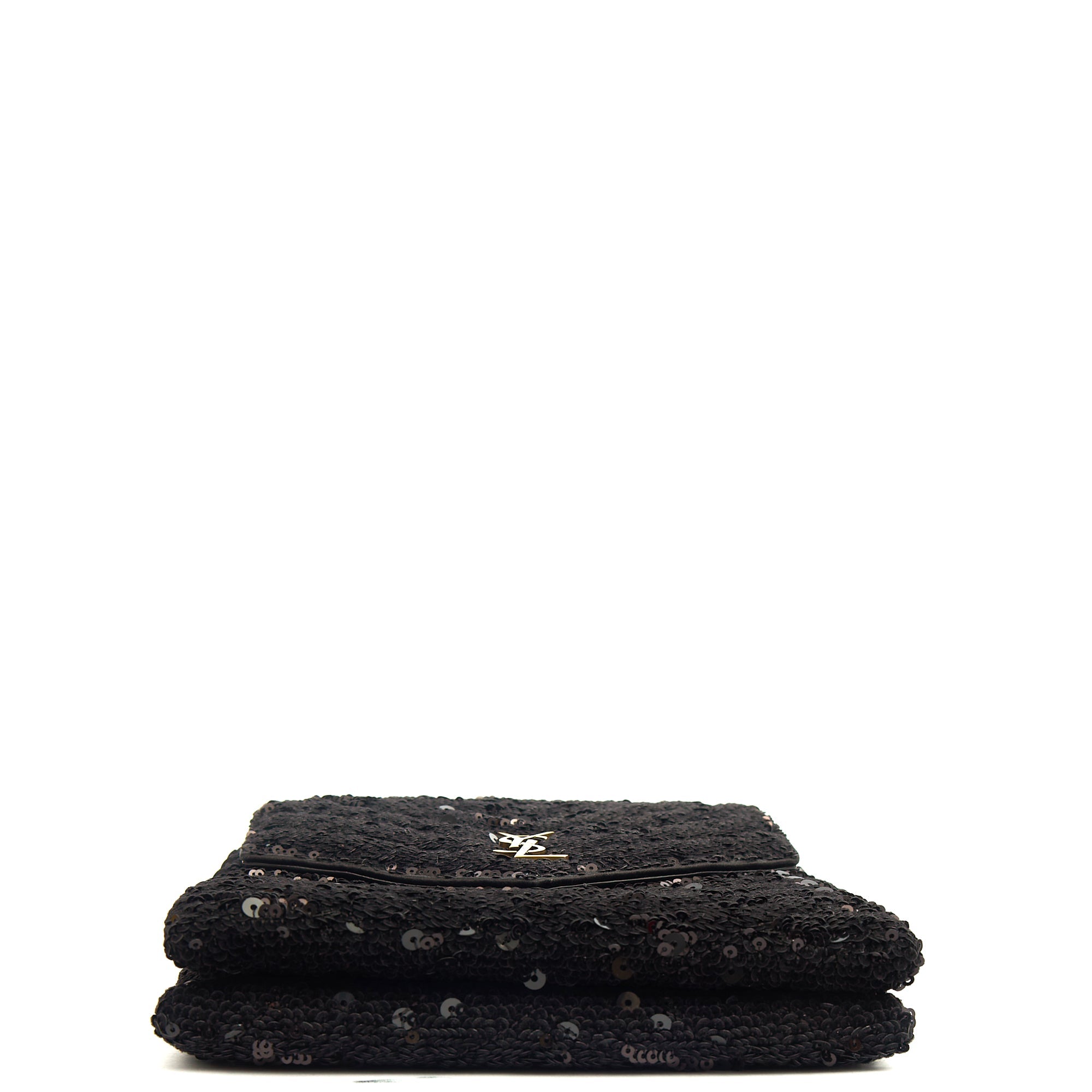 Saint Laurent Cross Body Shoulder Bag in Brown, Leather — Top View