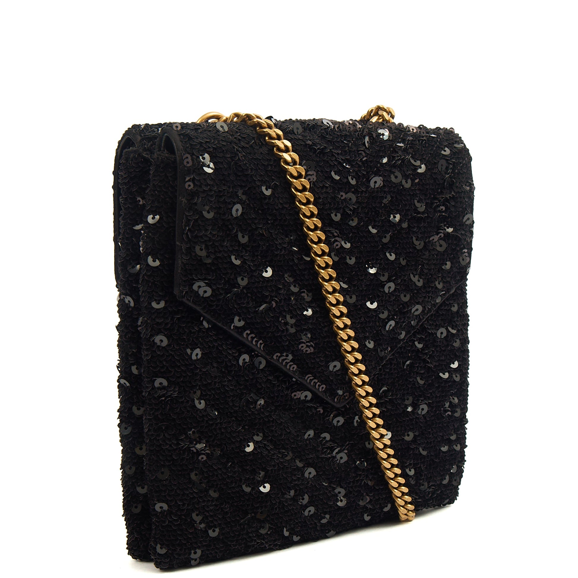 Saint Laurent Cross Body Shoulder Bag in Brown, Leather — Side View