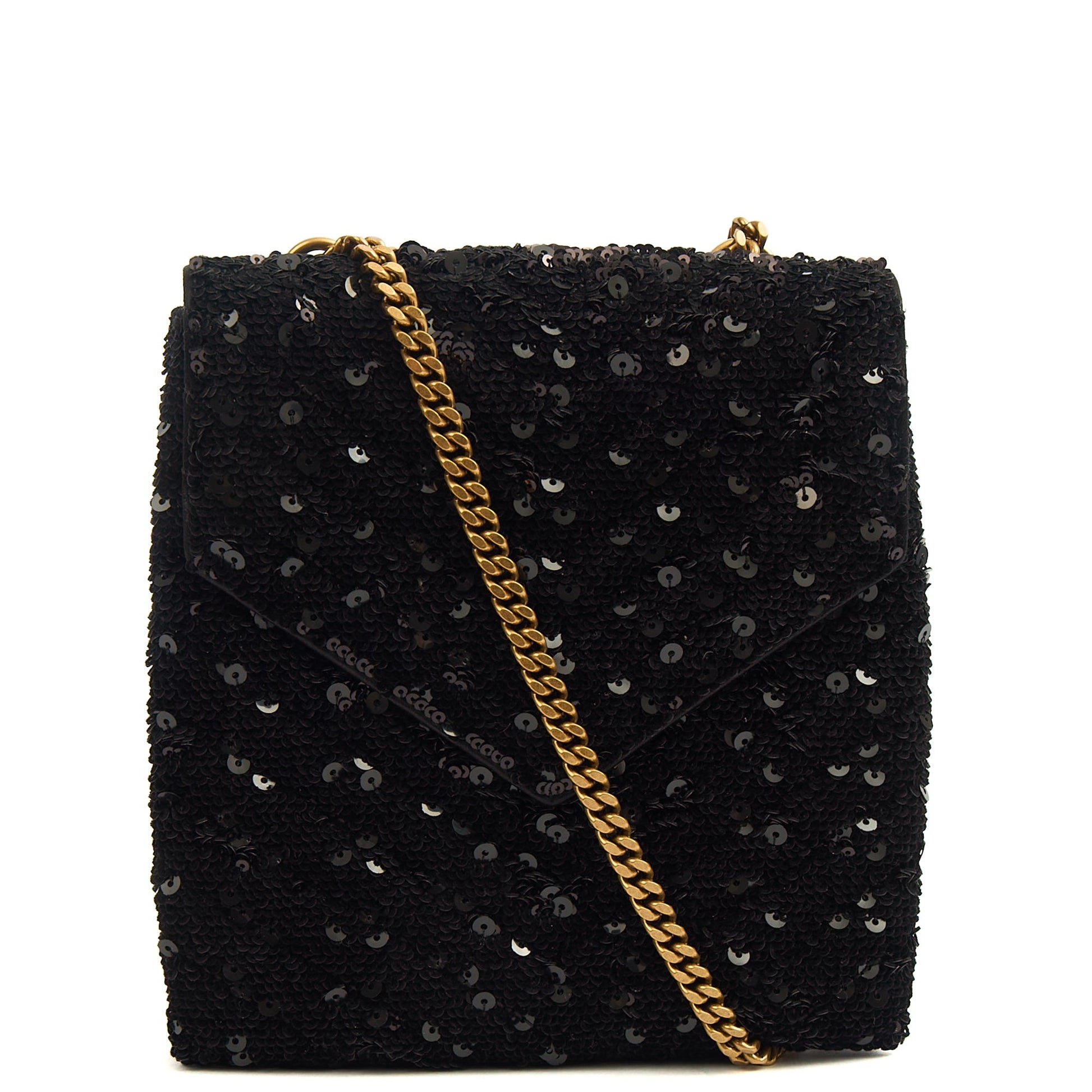Saint Laurent Cross Body Shoulder Bag in Brown, Leather — Back View