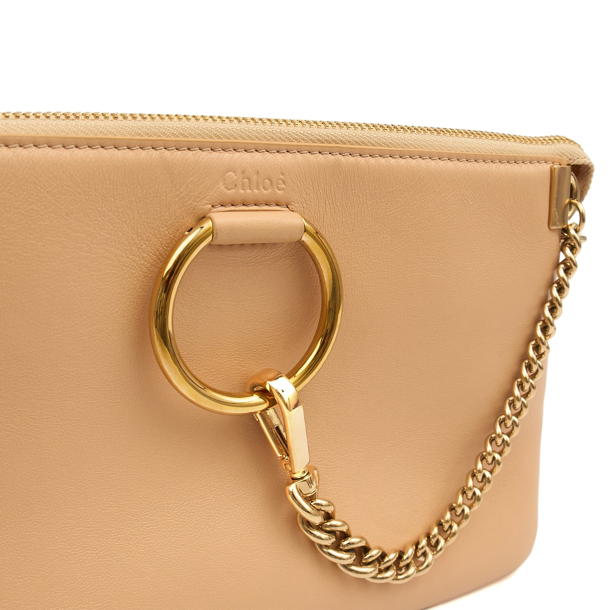 Chloe Cross Body Faye - Small in Neutral, Calfskin Leather — Lifestyle View