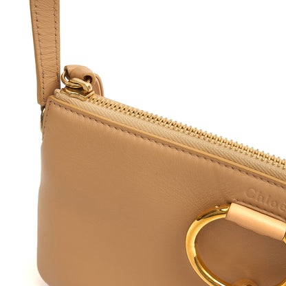 Chloe Cross Body Faye - Small in Neutral, Calfskin Leather — Top View