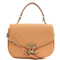 Chanel Cross Body Cuba CC Bag in Orange, Caviar Leather — Front View