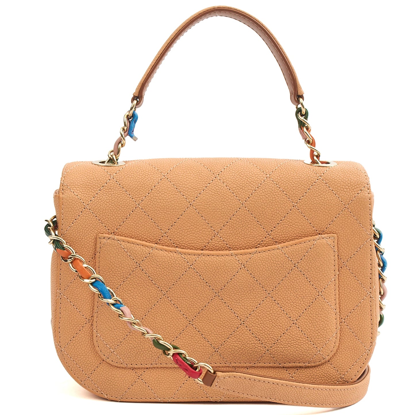 Chanel Cross Body Cuba CC Bag in Orange, Caviar Leather — Alternate View 21