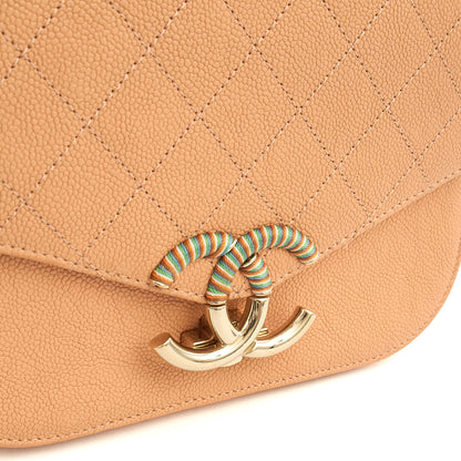 Chanel Cross Body Cuba CC Bag in Orange, Caviar Leather — Alternate View 15