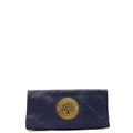 Mulberry Clutch Daria Pouch in Blue, Calfskin Leather — Front View